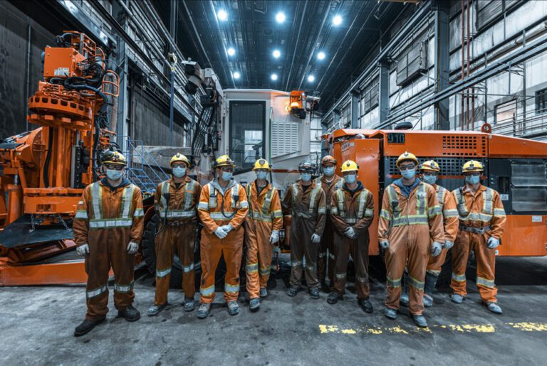 the hard working trades and mining team at lac des iles mine