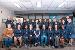 Large diverse healthcare team group photo at Anishnawbe Mushkiki medical center